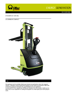 Apiladores de pie PRAMAC Lifter GX 12/35 GEL