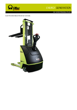 Apiladores de pie PRAMAC Lifter GX 12/35 Straddle Plus