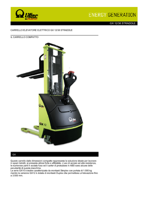 Apiladores de pie PRAMAC Lifter GX 12/38 Straddle