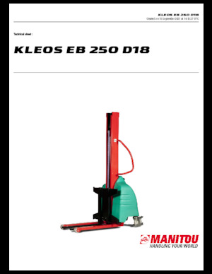 Apiladores de pie Manitou Kleos EB 250 D18