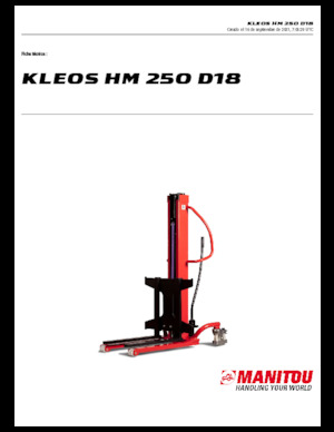 Apiladores de pie Manitou Kleos HM 250 D18
