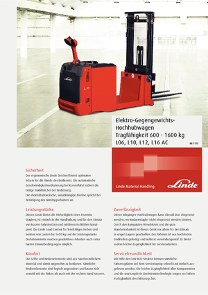 Apiladores de pie Linde L16ac