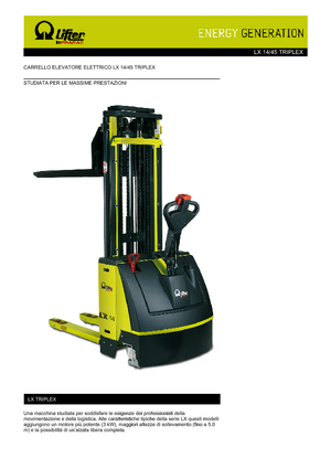 Apiladores de pie PRAMAC Lifter LX 14/45 Triplex