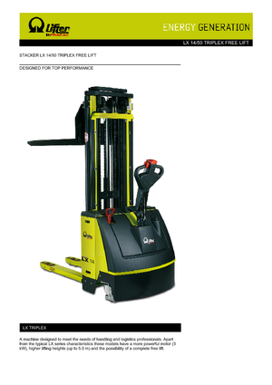 Apiladores de pie PRAMAC Lifter LX 14/50 Triplex-Free Lift