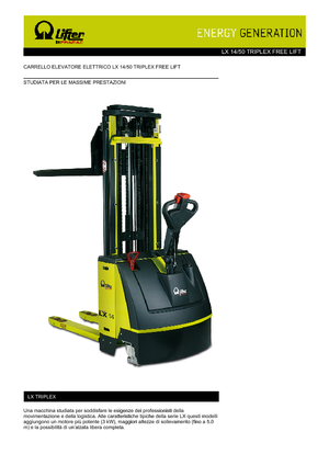 Apiladores de pie PRAMAC Lifter LX 14/50 Triplex-Free Lift