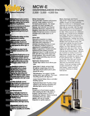 Apiladores de pie Yale MCW040-E