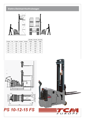 Apiladores de pie TCM PS 12 FS