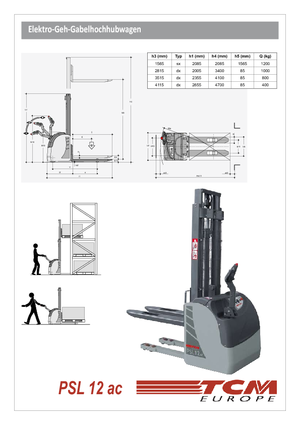 Apiladores de pie TCM PSL 12 ac