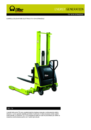 Apiladores de pie PRAMAC Lifter TX 10/16 Straddle