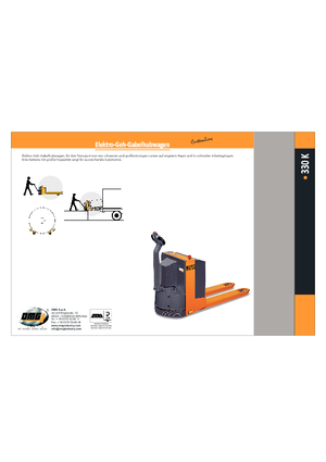 Transpaleta elec. de conductor acompañante OMG 330 K