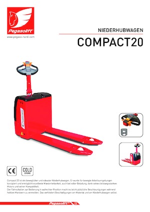 Transpaleta elec. de conductor acompañante Pegasolift Compact 20
