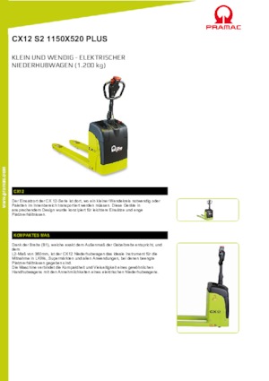 Transpaleta elec. de conductor acompañante PRAMAC Lifter CX 12 EVO GEL
