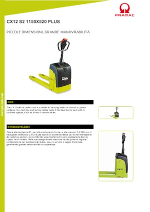 Transpaleta elec. de conductor acompañante PRAMAC Lifter CX 12 EVO GEL
