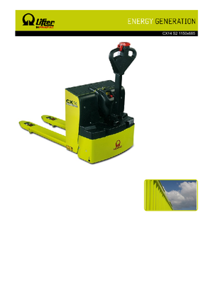 Transpaleta elec. de conductor acompañante PRAMAC Lifter CX 14