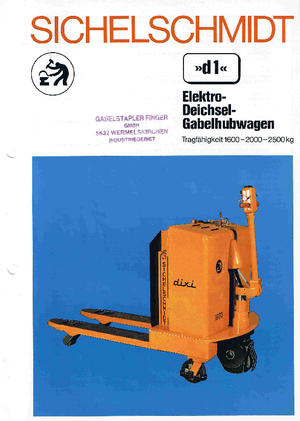 Transpaleta elec. de conductor acompañante Sichelschmidt d 125 ASM ac