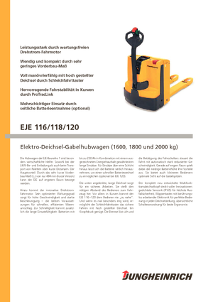 Transpaleta elec. de conductor acompañante Jungheinrich EJE 116