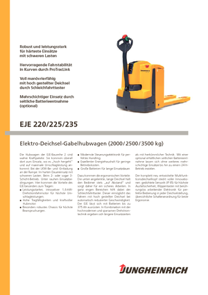 Transpaleta elec. de conductor acompañante Jungheinrich EJE 220