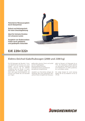 Transpaleta elec. de conductor acompañante Jungheinrich EJE 220r