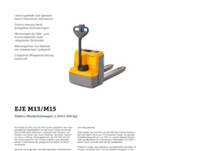 Transpaleta elec. de conductor acompañante Jungheinrich EJE M15
