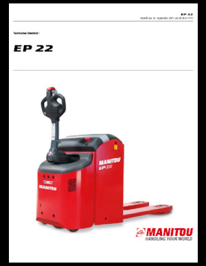 Transpaleta elec. de conductor acompañante Manitou EP 22