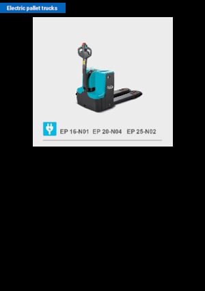 Transpaleta elec. de conductor acompañante Baoli EP 25-N02