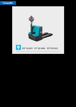 Transpaleta elec. de conductor acompañante Baoli EP 25-N02