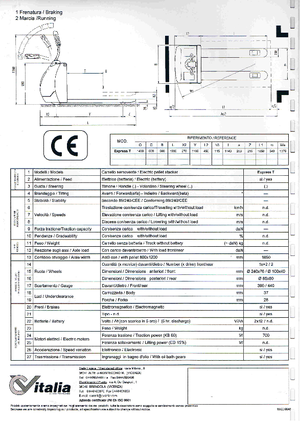 Transpaleta elec. de conductor acompañante CVitalia Express T