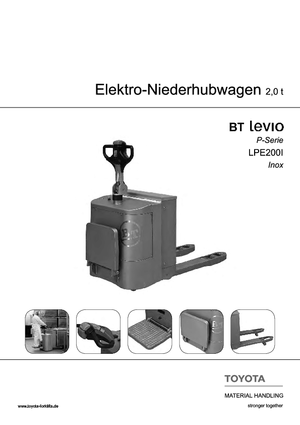Transpaleta elec. de conductor acompañante BT LPE 200 l