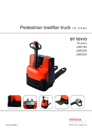 Transpaleta elec. de conductor acompañante BT LWE 180