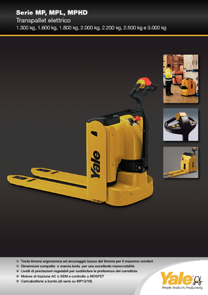 Transpaleta elec. de conductor acompañante Yale MP22AC