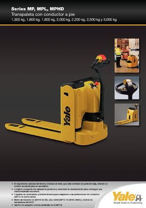 Transpaleta elec. de conductor acompañante Yale MP22AC