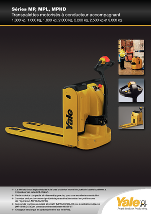 Transpaleta elec. de conductor acompañante Yale MP22AC