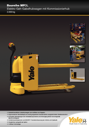 Transpaleta elec. de conductor acompañante Yale MP20DL