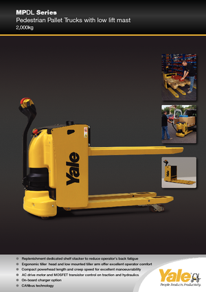 Transpaleta elec. de conductor acompañante Yale MP20DL