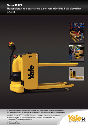 Transpaleta elec. de conductor acompañante Yale MP20DL