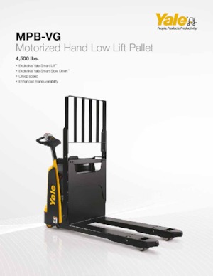 Transpaleta elec. de conductor acompañante Yale MPB045-VG