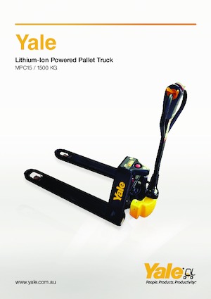 Transpaleta elec. de conductor acompañante Yale MPC15