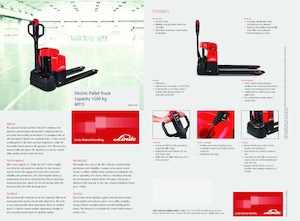 Transpaleta elec. de conductor acompañante Linde MT15