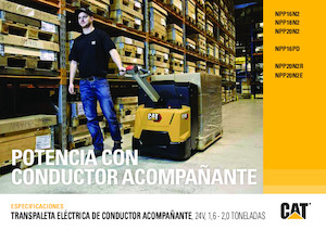 Transpaleta elec. de conductor acompañante Caterpillar NPP16PD