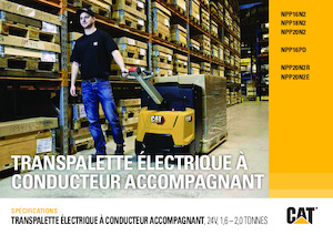 Transpaleta elec. de conductor acompañante Caterpillar NPP16PD