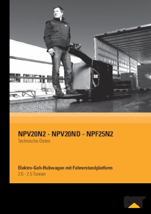 Transpaleta elec. de conductor acompañante Caterpillar NPP16N2