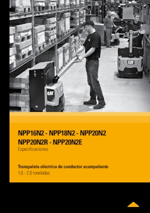 Transpaleta elec. de conductor acompañante Caterpillar NPP16N2