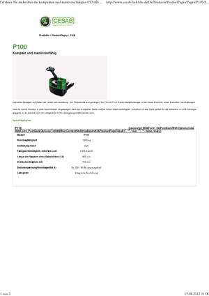 Transpaleta elec. de conductor acompañante Cesab P 113