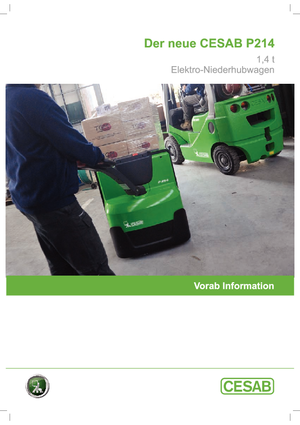 Transpaleta elec. de conductor acompañante Cesab P 214