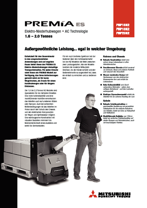 Transpaleta elec. de conductor acompañante Mitsubishi PBP18N2 