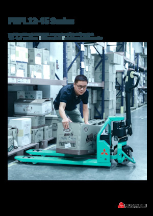 Transpaleta elec. de conductor acompañante Mitsubishi PBPL12 IPTP 680 × 1000