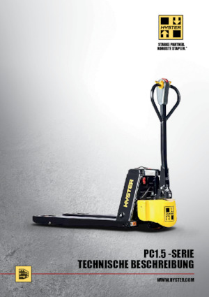 Transpaleta elec. de conductor acompañante Hyster PC 1.5