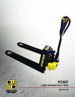 Transpaleta elec. de conductor acompañante Hyster PCS30UT