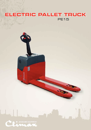 Transpaleta elec. de conductor acompañante Climax PE 15