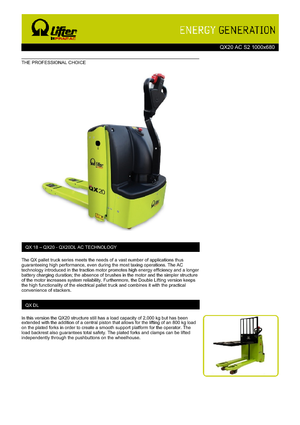Transpaleta elec. de conductor acompañante PRAMAC Lifter QX 20